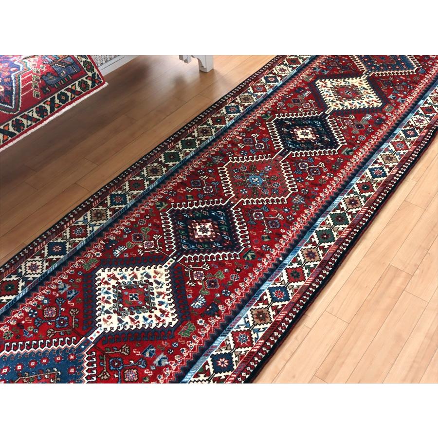 トライバルラグ ヤラメ 295x80cm ７つのドラゴンとダイヤの額縁デザイン | ブランド登録なし | 03