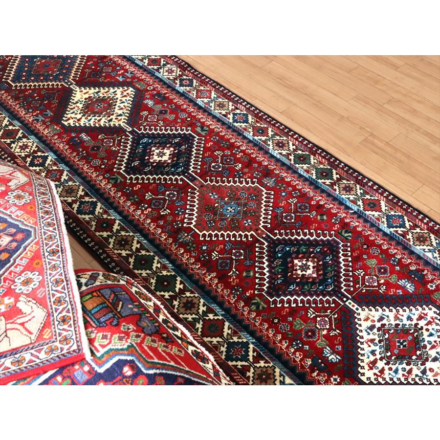 トライバルラグ ヤラメ 295x80cm ７つのドラゴンとダイヤの額縁デザイン | ブランド登録なし | 05