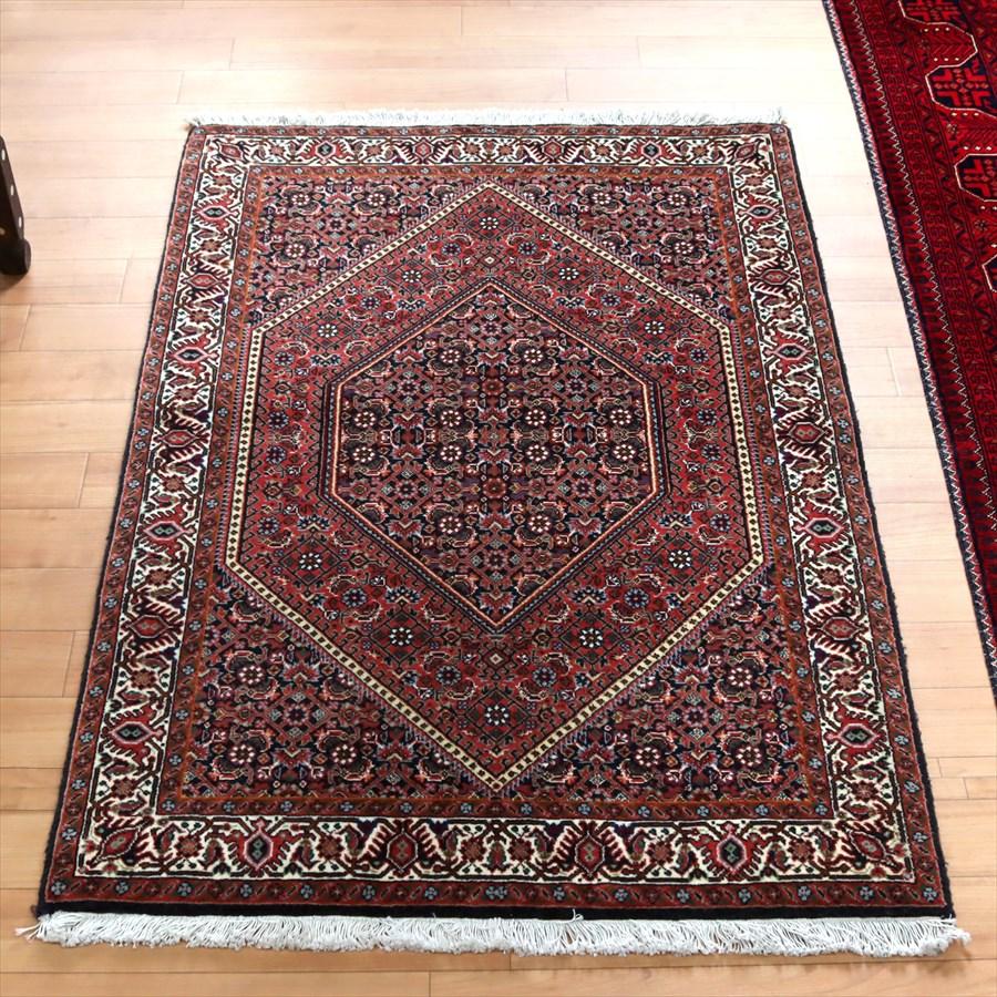 トライバルラグ ビジャール 106x76cm 六角形のメダリオン レッド | ブランド登録なし