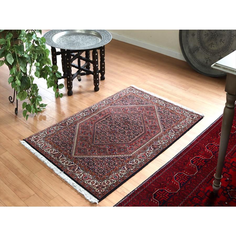 トライバルラグ ビジャール 106x76cm 六角形のメダリオン レッド | ブランド登録なし | 01