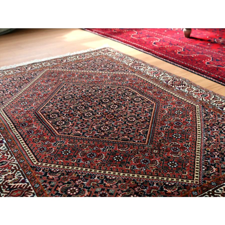 トライバルラグ ビジャール 106x76cm 六角形のメダリオン レッド | ブランド登録なし | 03