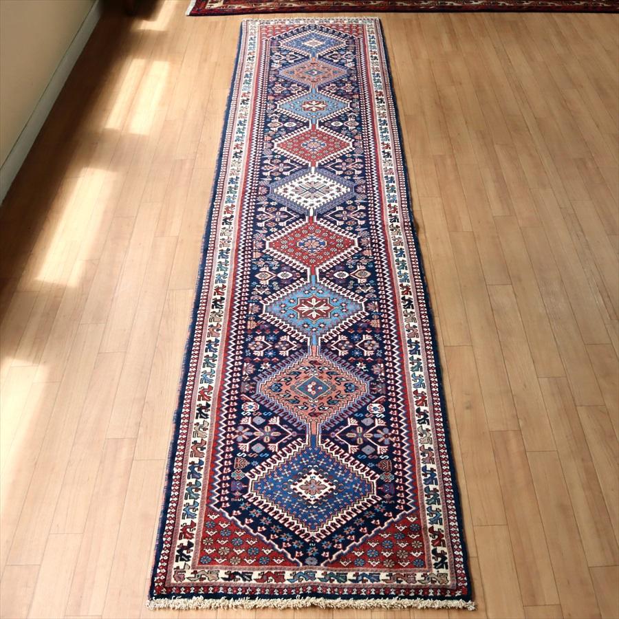 手織り絨毯 ヤラメ 286x65cm ９つのメダリオン | ブランド登録なし