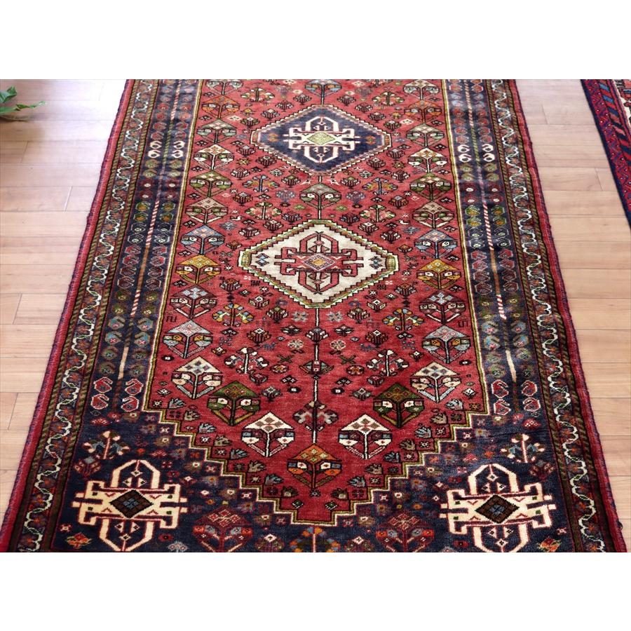 トライバルラグ ５つのメダリオン 284x87cm カシュカイ族の手織りじゅうたん | ブランド登録なし | 03