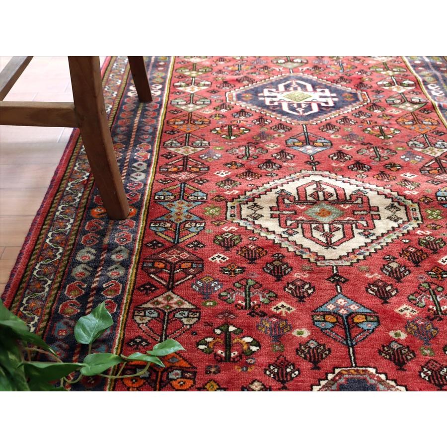 トライバルラグ ５つのメダリオン 284x87cm カシュカイ族の手織りじゅうたん | ブランド登録なし | 07