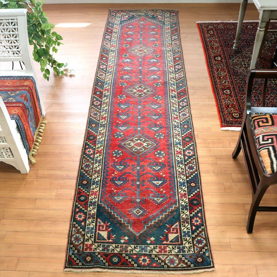 トルコの手織り絨毯 ドゥシュメアルトゥ 299x77cm メダリオンから生える生命の樹 | ブランド登録なし