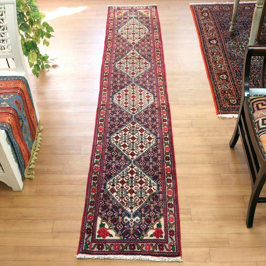 手織り絨毯 ビジャール 258x48cm 小花とメダリオン | ブランド登録なし