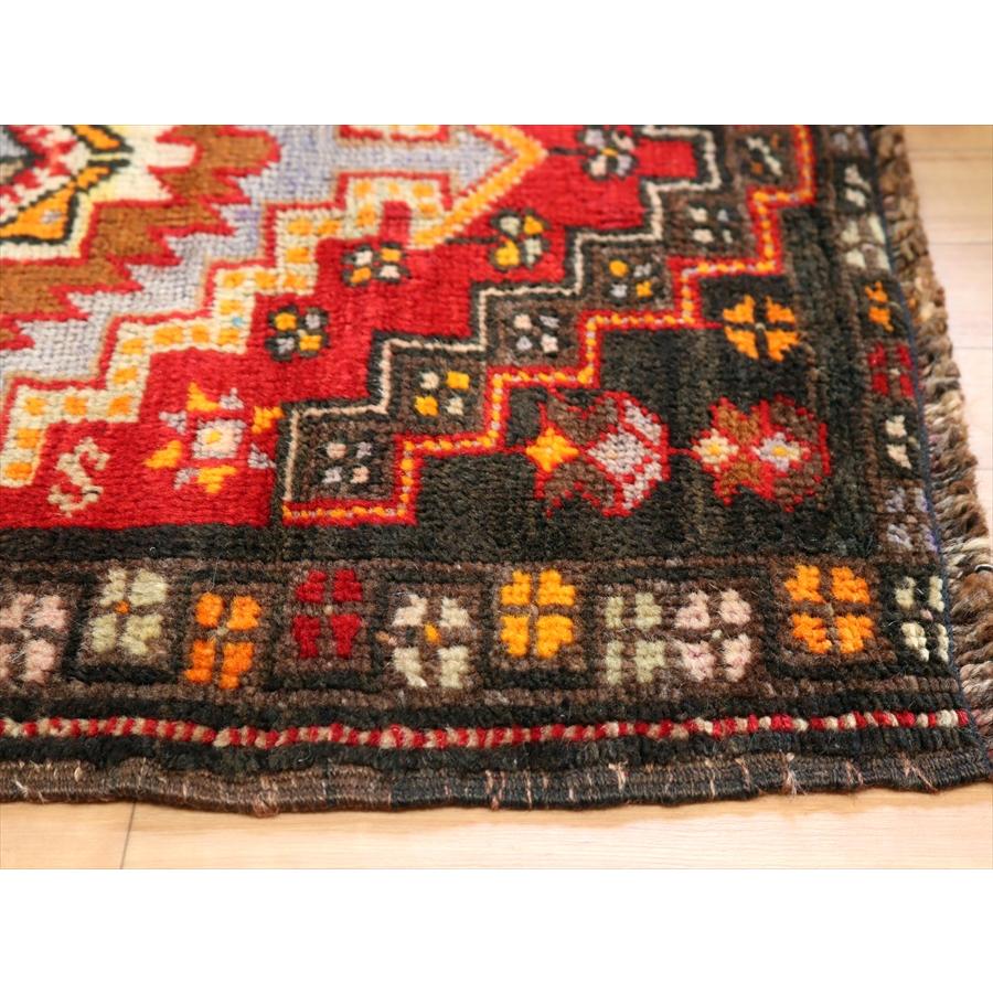 ヴィンテージラグ トルコ ジハンベイ こげ茶色・色褪せたレッド OUTLET | ブランド登録なし | 03