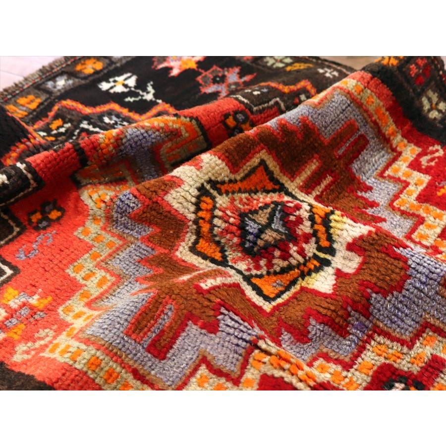 ヴィンテージラグ トルコ ジハンベイ こげ茶色・色褪せたレッド OUTLET | ブランド登録なし | 04