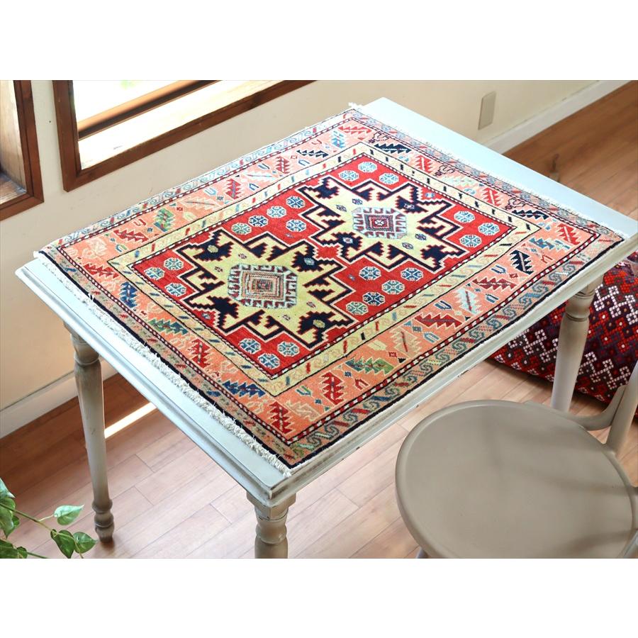 スターカザック コーカサス地方の伝統柄 83x69cm 手織りじゅうたん 細かな織り地 | ブランド登録なし | 01