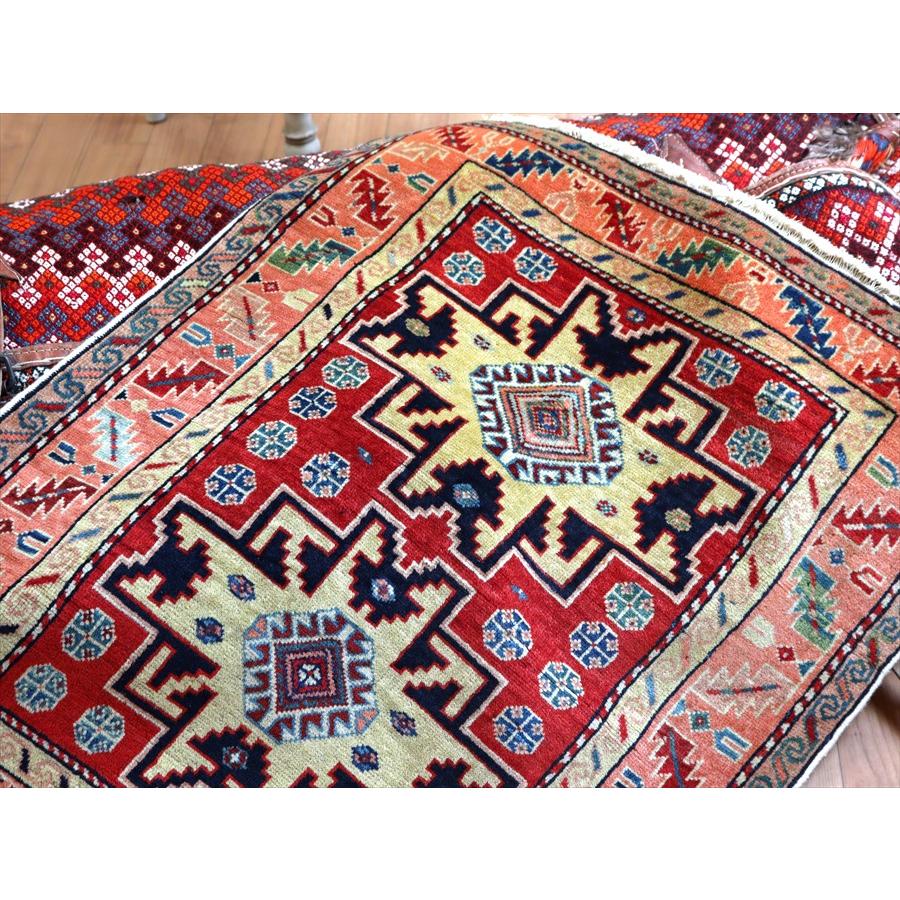 スターカザック コーカサス地方の伝統柄 83x69cm 手織りじゅうたん 細かな織り地 | ブランド登録なし | 06