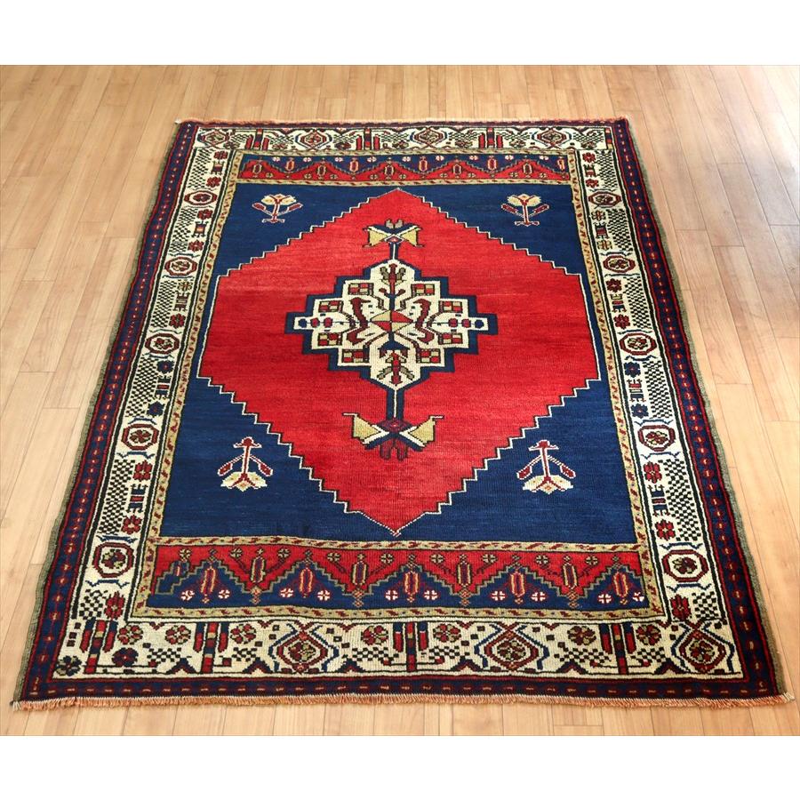 手織り絨毯 赤いメダリオン 162x120cm カイセリ ヤイヤル | ブランド登録なし