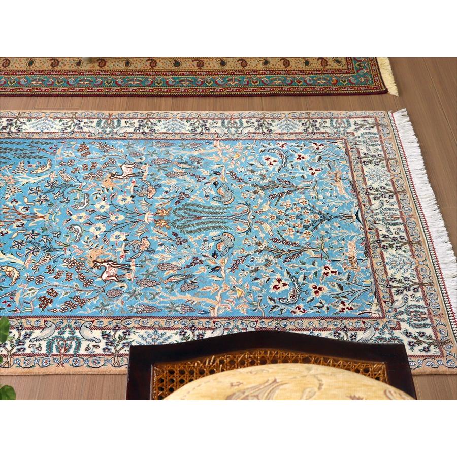 ペルシャ絨毯 ナイン産 6La 152x104cm ハビビアン工房 ライト