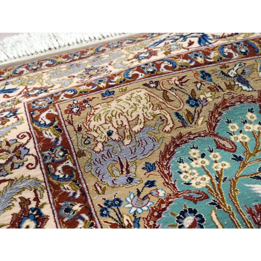 ペルシャ絨毯 イスファハーン 175x110cm イランの手織りラグ 花と動物 | ブランド登録なし | 14