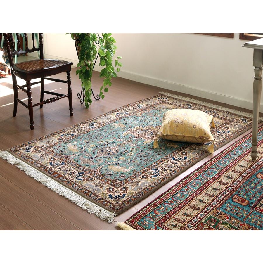 ペルシャ絨毯 イスファハーン 175x110cm イランの手織りラグ 花と動物 | ブランド登録なし | 01