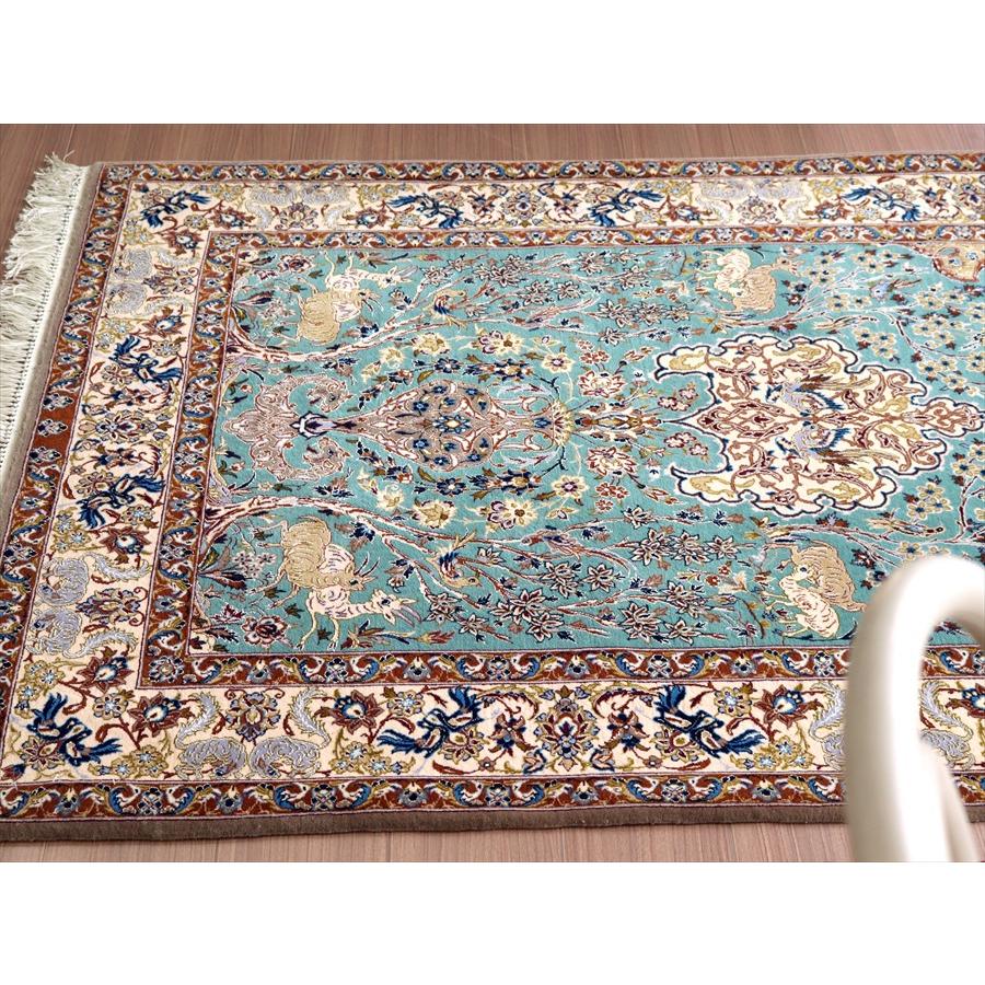 ペルシャ絨毯 イスファハーン 175x110cm イランの手織りラグ 花と動物 | ブランド登録なし | 03