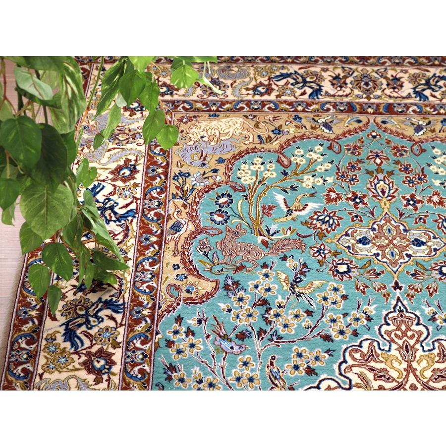 ペルシャ絨毯 イスファハーン 175x110cm イランの手織りラグ 花と動物 | ブランド登録なし | 04