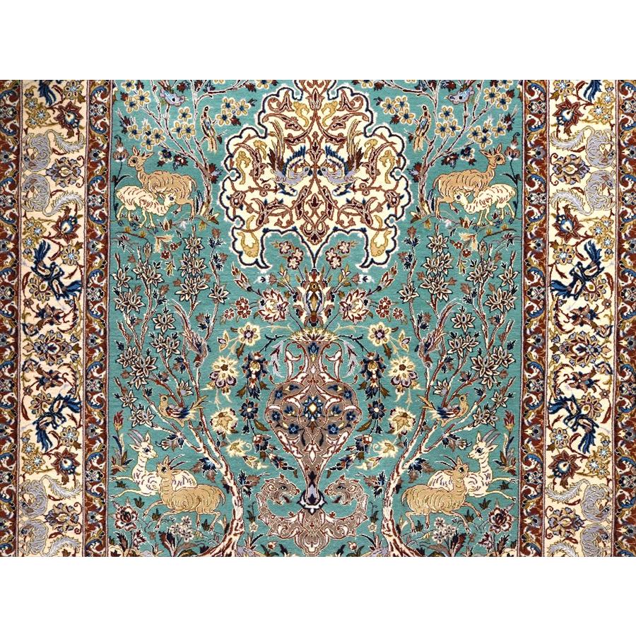 ペルシャ絨毯 イスファハーン 175x110cm イランの手織りラグ 花と動物 | ブランド登録なし | 05