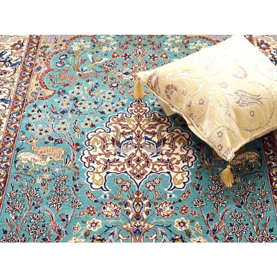 ペルシャ絨毯 イスファハーン 175x110cm イランの手織りラグ 花と動物 | ブランド登録なし | 08