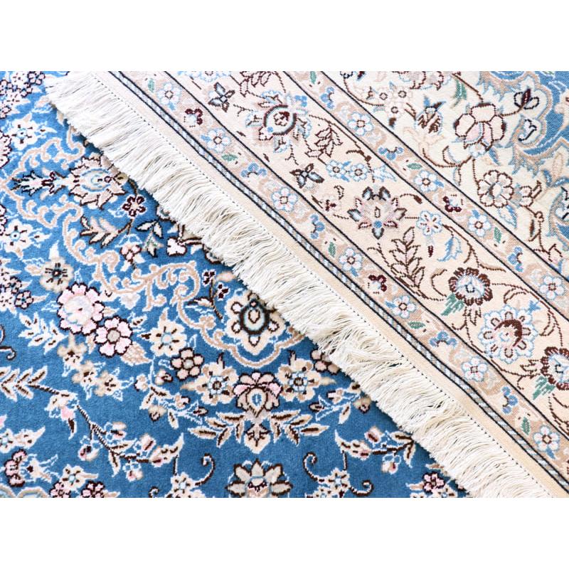 ペルシャ絨毯　ナイン産 9L 185x124cm ブルーのメダリオン |  | 11