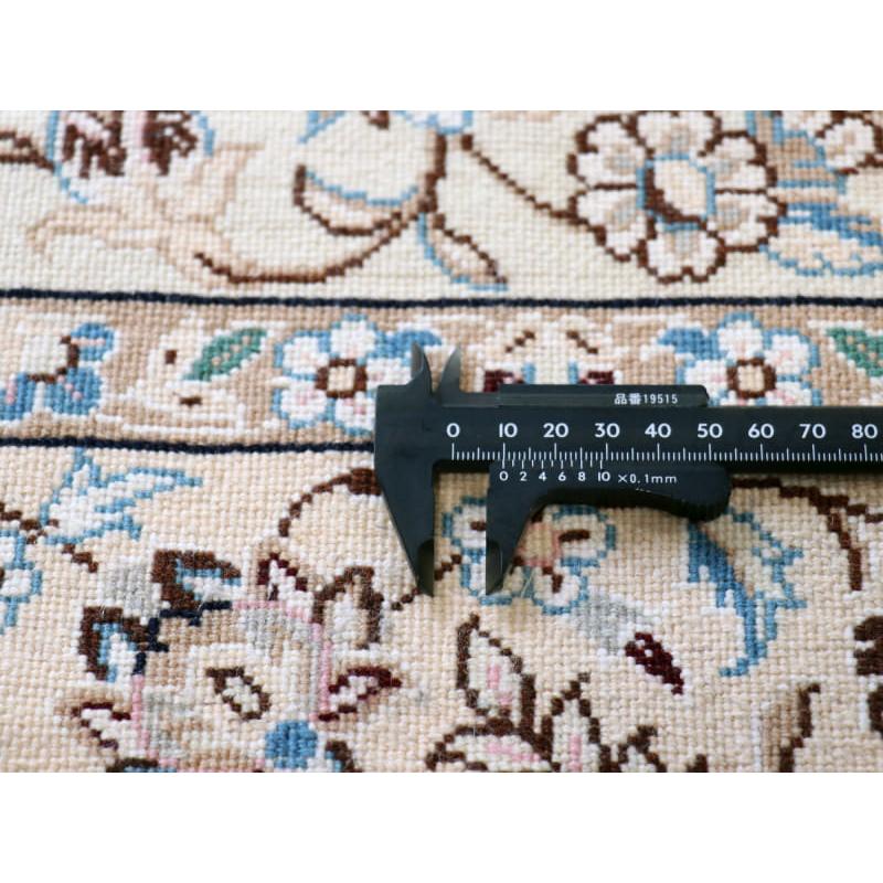 ペルシャ絨毯　ナイン産 9L 185x124cm ブルーのメダリオン |  | 13