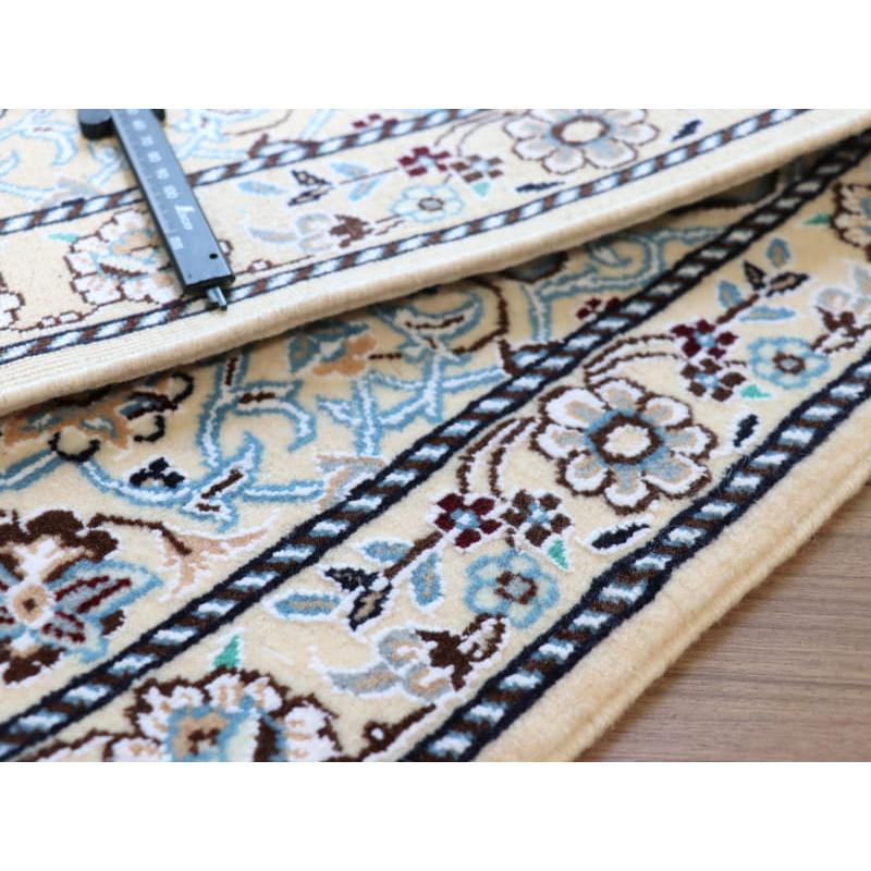 ナイン産 9la ペルシャ絨毯 87×62cm 楽天市場】ペルシャ絨毯 ナイン産 9L 91×64cmブルーのメダリオン 玄関