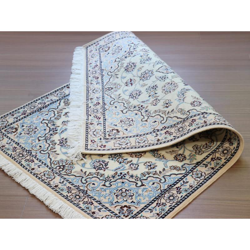 ナイン産 9la ペルシャ絨毯 87×62cm 楽天市場】ペルシャ絨毯 ナイン産 9L 91×64cmブルーのメダリオン 玄関