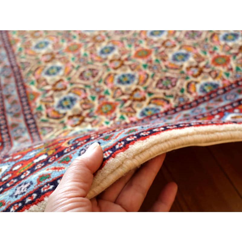 ペルシャ絨毯　ムード　Moud 120x80cm アイボリー/レッド　連なるヘラート文様 手織りラグ |  | 10