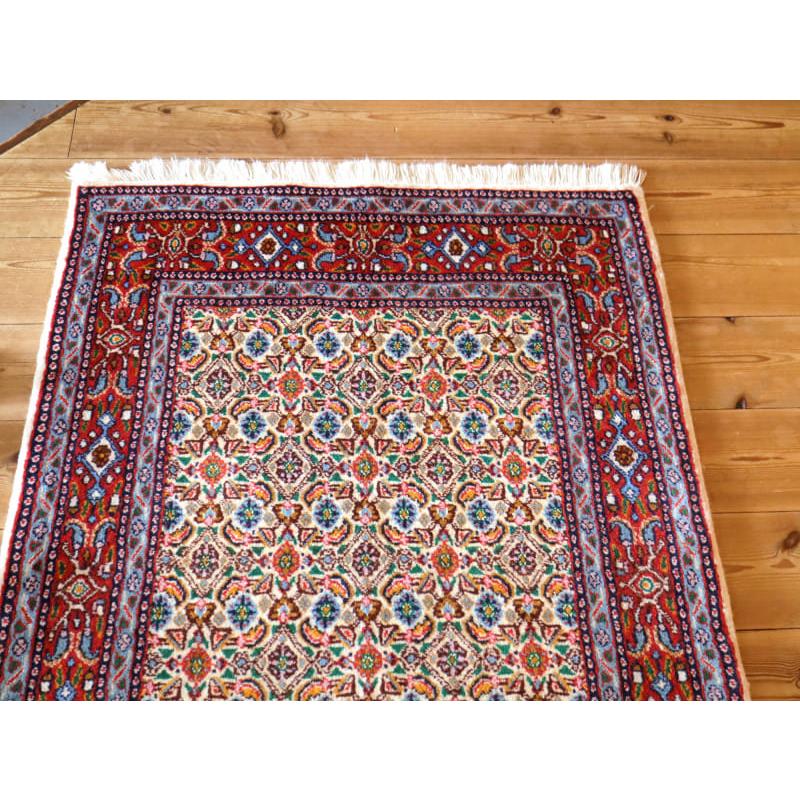 ペルシャ絨毯　ムード　Moud 120x80cm アイボリー/レッド　連なるヘラート文様 手織りラグ |  | 05