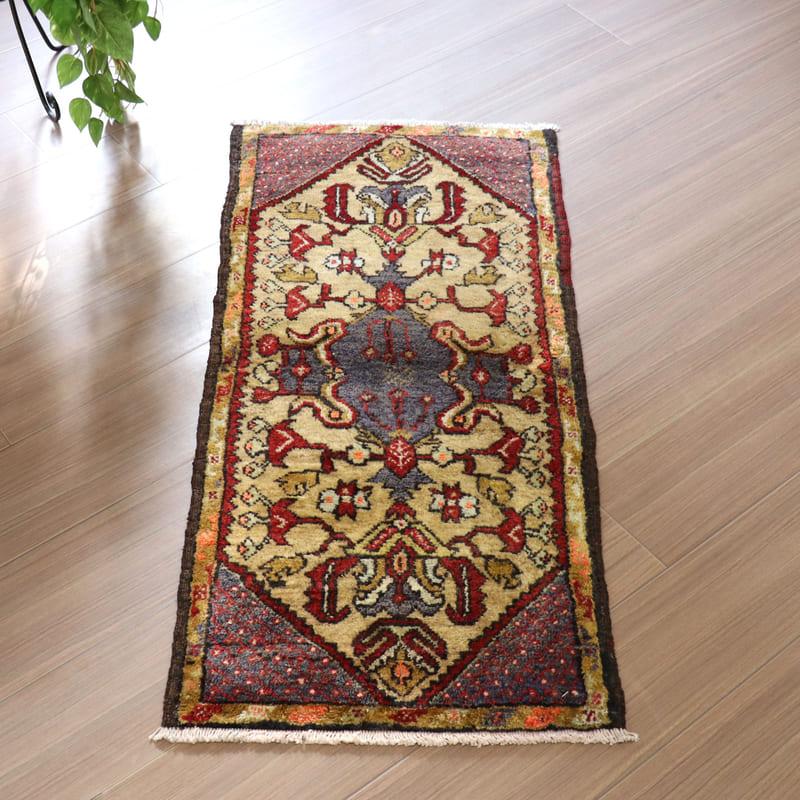 トライバルラグ 158×102cm 手織り 絨毯 カーペット ヴィンテージ ラグ