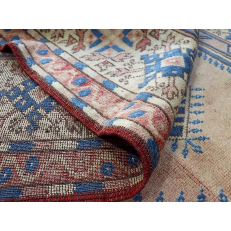 トライバルラグ トルコ 187x110cm 手織り絨毯　セッヂャーデ　色褪せたネイビーとレッド |  | 12