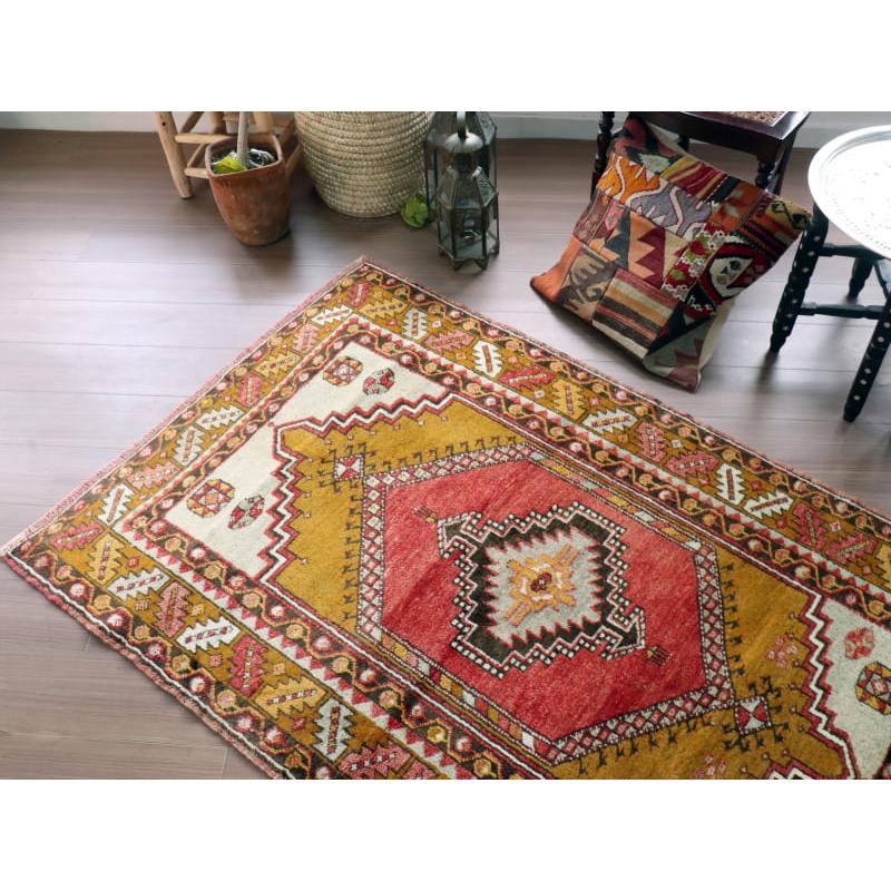 トライバルラグ オルタキョイ　トルコ手織り絨毯 164x107cm 六角形のメダリオン |  | 02