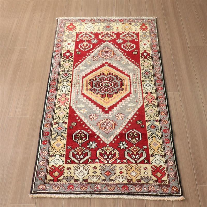 トルコ　ヴィンテージラグ　手織り絨毯  162x85cm  ヤヒヤル地方の伝統柄 | ブランド登録なし