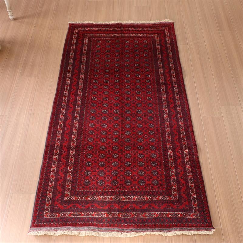 ホジャロシュナイ 手織り絨毯 194x98cm 緻密な織り レッドカーペット