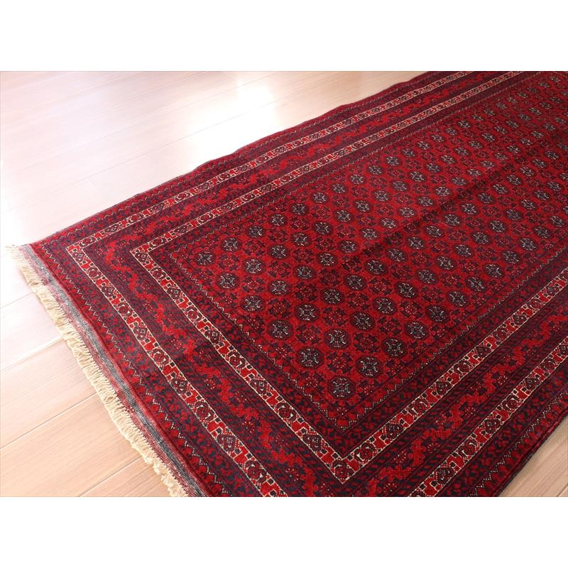 ホジャロシュナイ 手織り絨毯 194x98cm 緻密な織り レッドカーペット