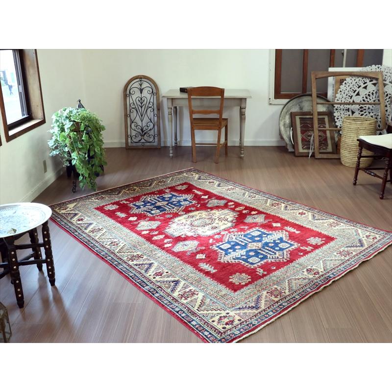 トルコ絨毯 手織りラグ   228x171cm  レッド　リプロダクト　コーカサス地方の伝統柄 | ブランド登録なし | 10