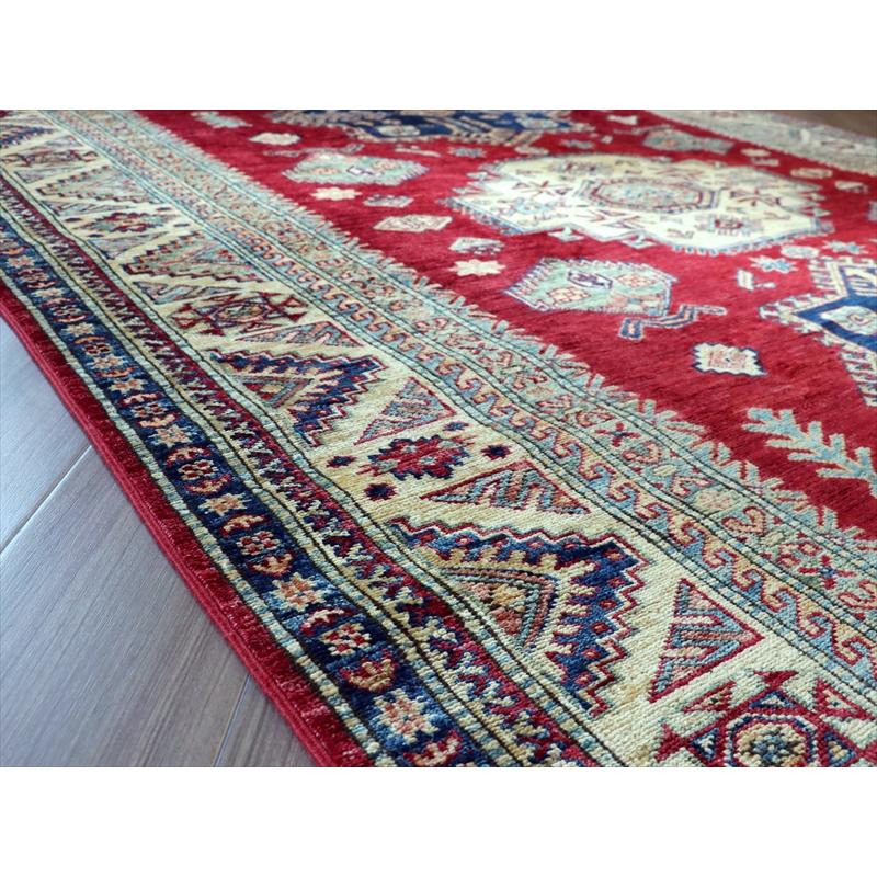 トルコ絨毯 手織りラグ   228x171cm  レッド　リプロダクト　コーカサス地方の伝統柄 | ブランド登録なし | 11