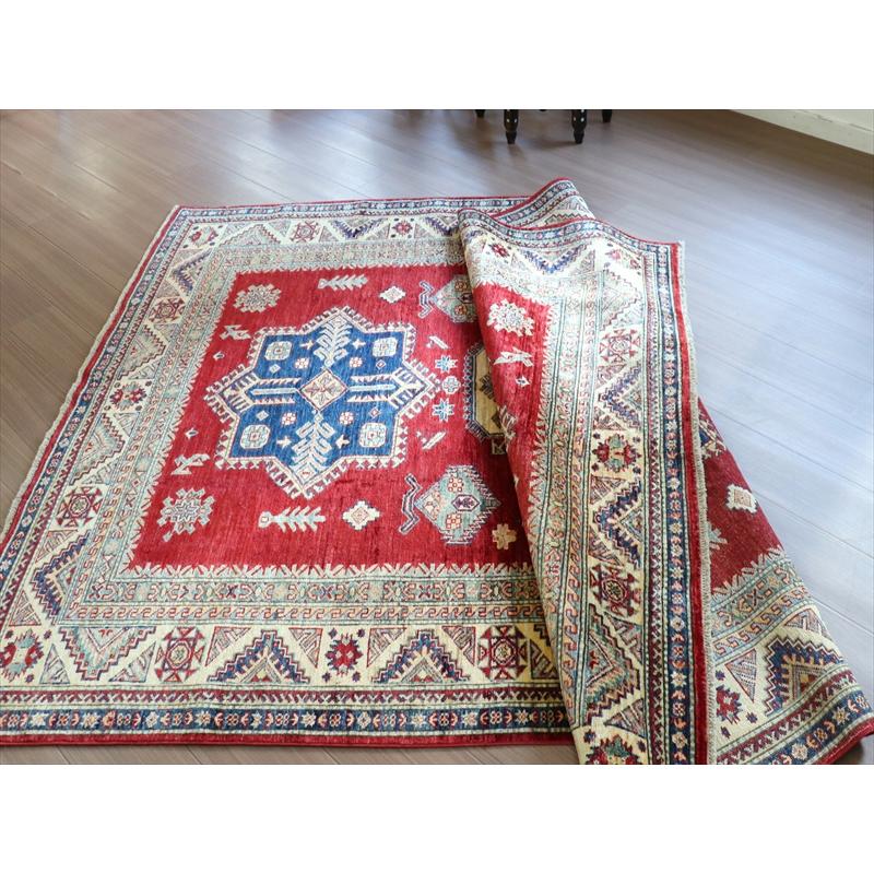 トルコ絨毯 手織りラグ   228x171cm  レッド　リプロダクト　コーカサス地方の伝統柄 | ブランド登録なし | 13