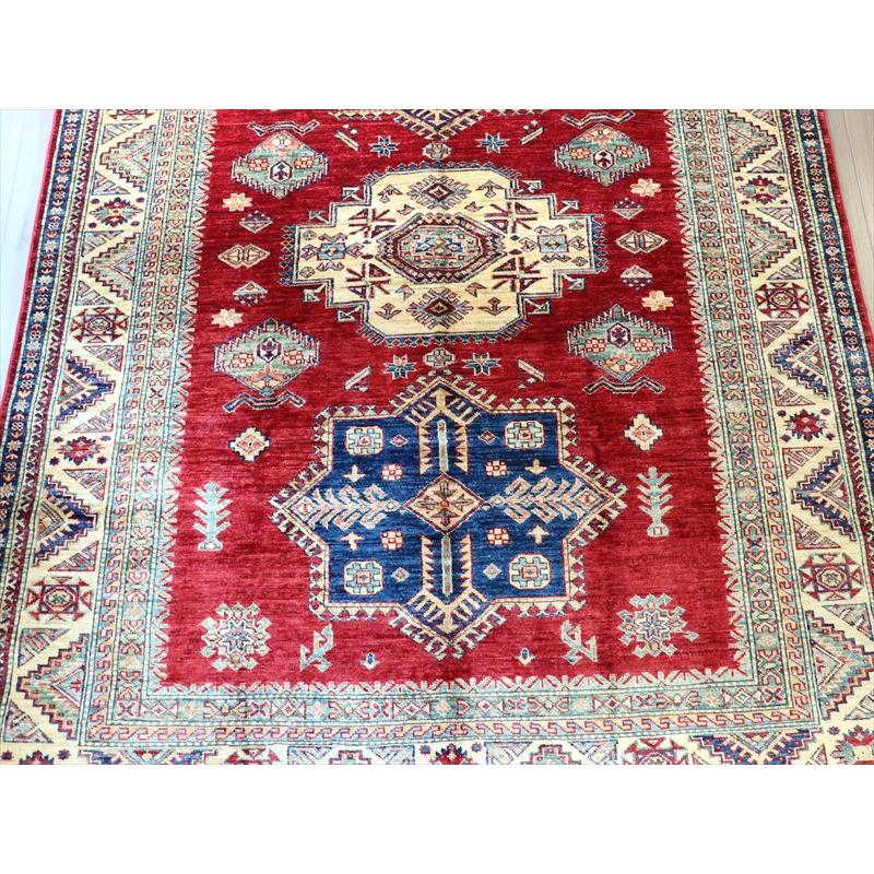 トルコ絨毯 手織りラグ   228x171cm  レッド　リプロダクト　コーカサス地方の伝統柄 | ブランド登録なし | 04