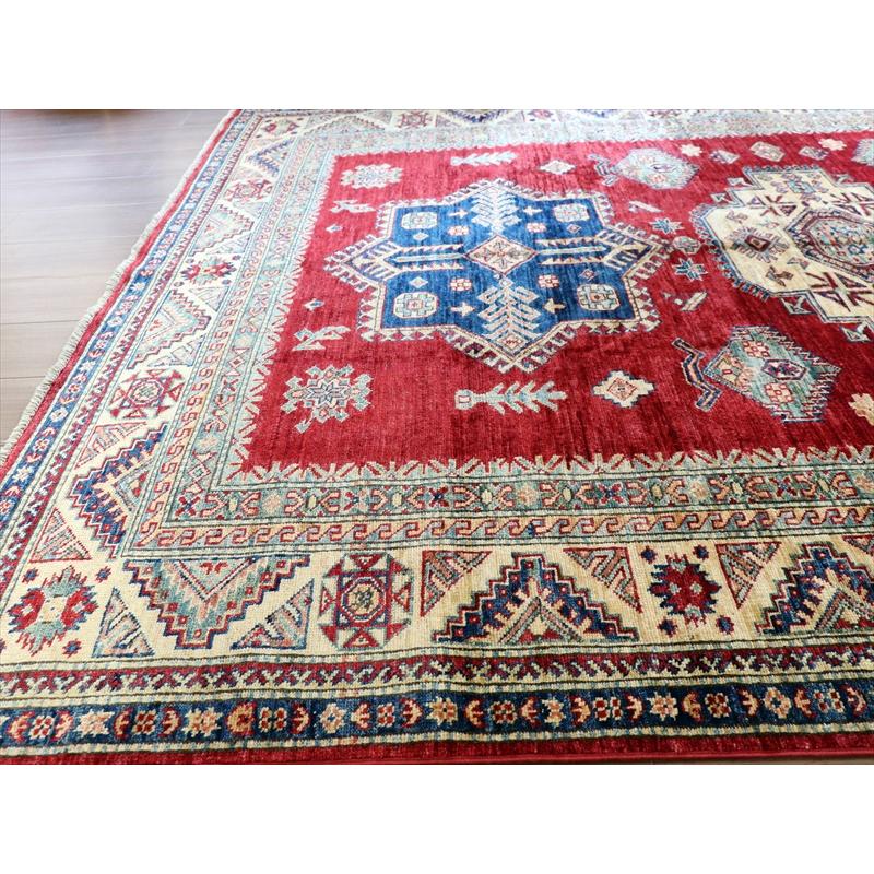 トルコ絨毯 手織りラグ   228x171cm  レッド　リプロダクト　コーカサス地方の伝統柄 | ブランド登録なし | 06