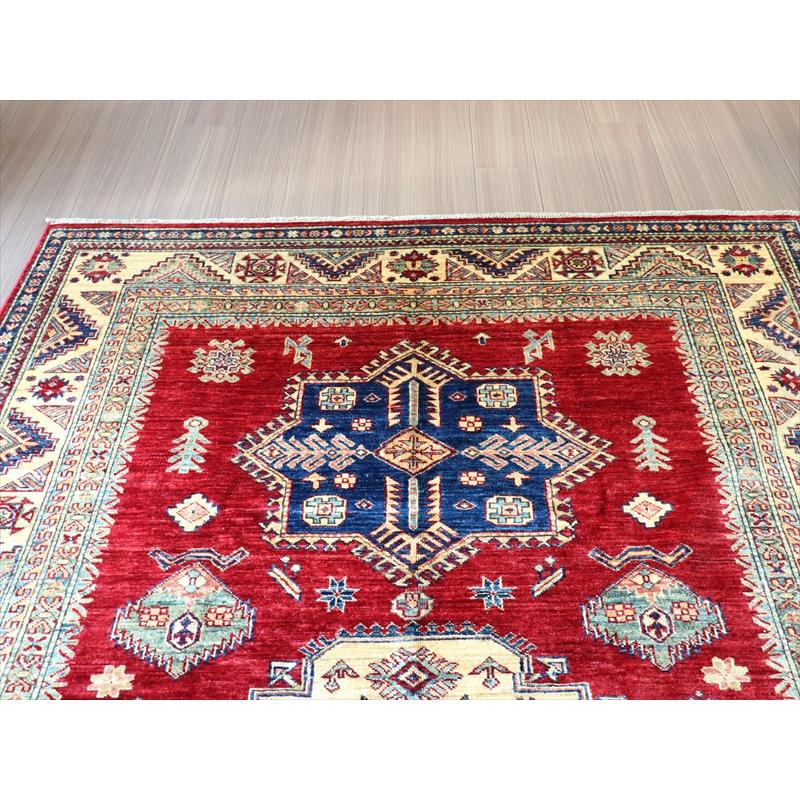 トルコ絨毯 手織りラグ   228x171cm  レッド　リプロダクト　コーカサス地方の伝統柄 | ブランド登録なし | 09