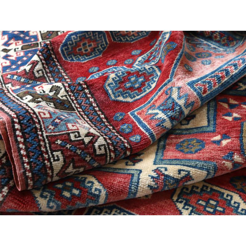 トライバルラグ 手織り絨毯 トルコ 214x144cm チャナッカレ カザックデザイン | ブランド登録なし | 10