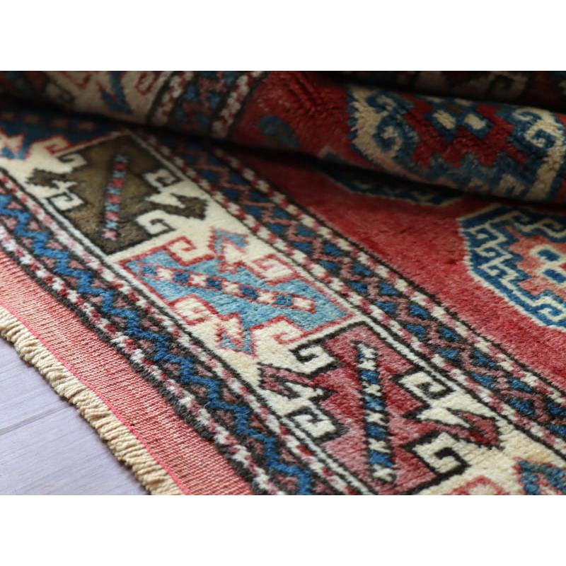 トライバルラグ 手織り絨毯 トルコ 214x144cm チャナッカレ カザックデザイン | ブランド登録なし | 11