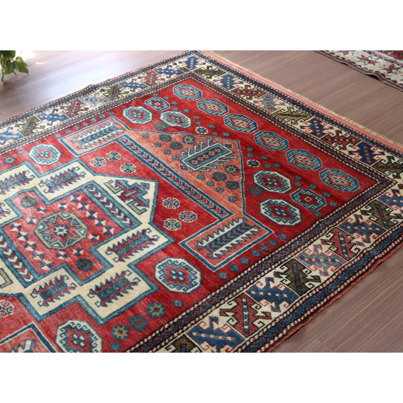 トライバルラグ 手織り絨毯 トルコ 214x144cm チャナッカレ カザックデザイン | ブランド登録なし | 02