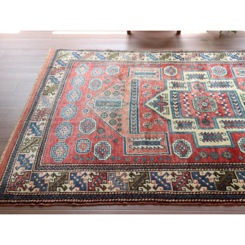 トライバルラグ 手織り絨毯 トルコ 214x144cm チャナッカレ カザックデザイン | ブランド登録なし | 03