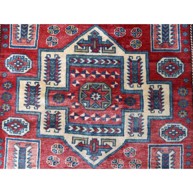 トライバルラグ 手織り絨毯 トルコ 214x144cm チャナッカレ カザックデザイン | ブランド登録なし | 04