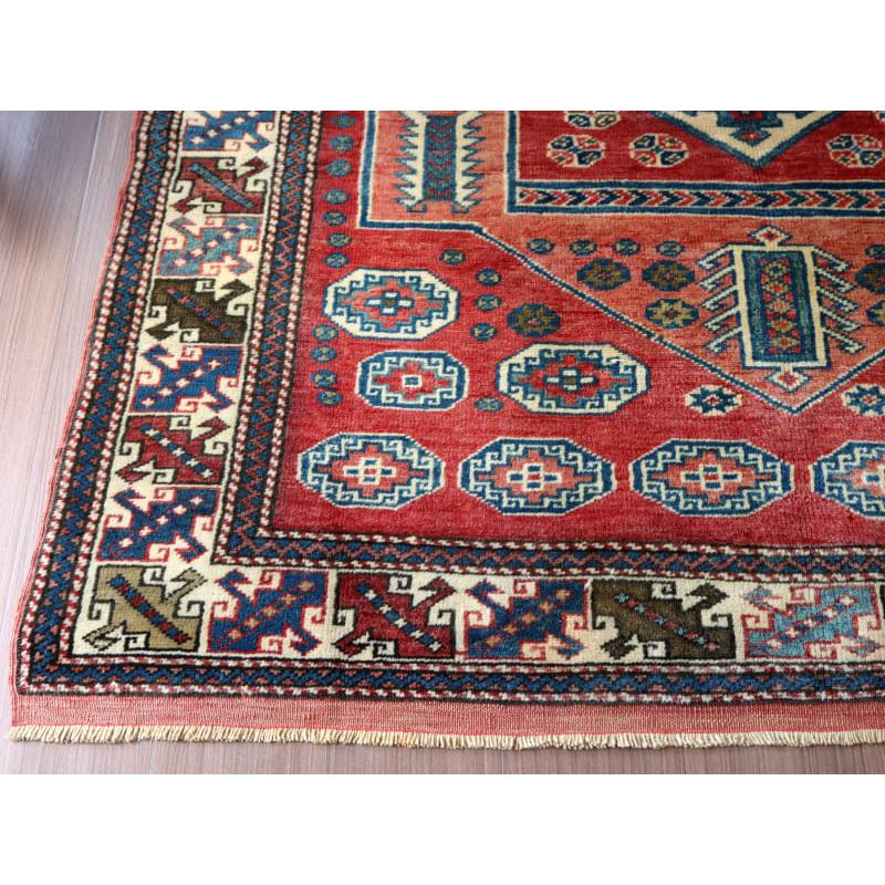 トライバルラグ 手織り絨毯 トルコ 214x144cm チャナッカレ カザックデザイン | ブランド登録なし | 05