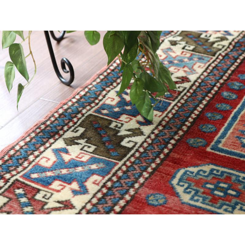 トライバルラグ 手織り絨毯 トルコ 214x144cm チャナッカレ カザックデザイン | ブランド登録なし | 06