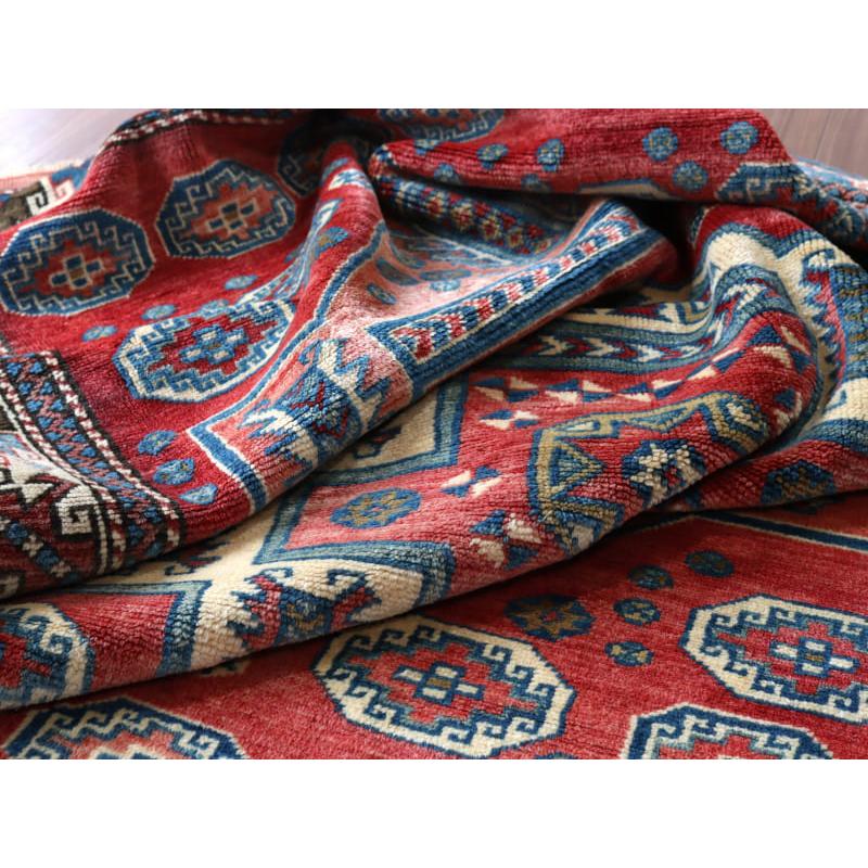 トライバルラグ 手織り絨毯 トルコ 214x144cm チャナッカレ カザックデザイン | ブランド登録なし | 09