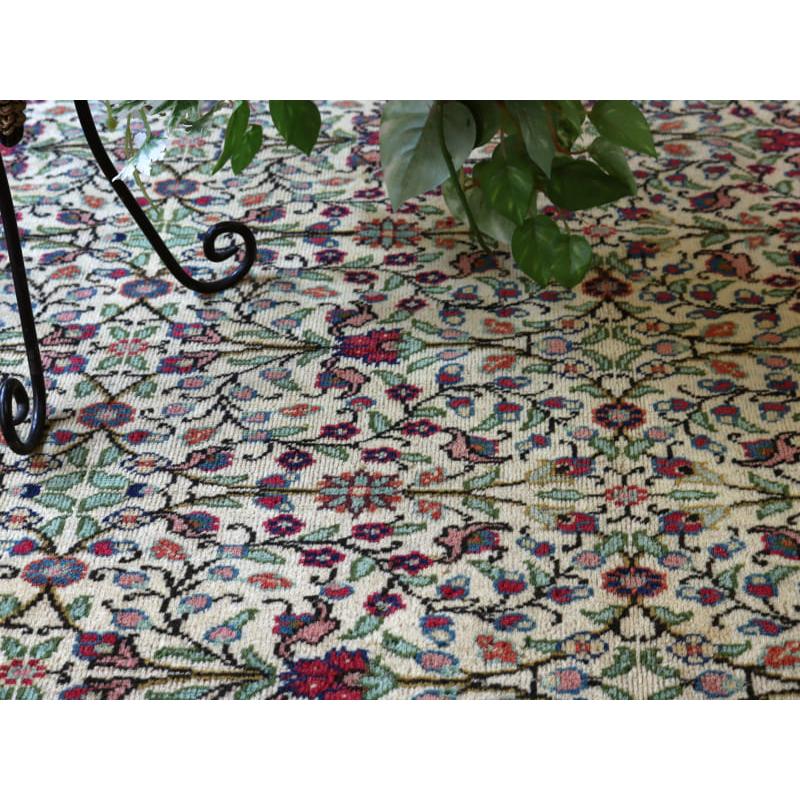 トライバルラグ 手織り絨毯 トルコ 216x149cm カイセリ ベージュ 小花柄 |  | 07