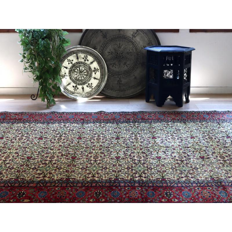 トライバルラグ 手織り絨毯 トルコ 216x149cm カイセリ ベージュ 小花柄 |  | 09